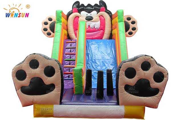 WSS-304 Black Cat Inflatable Slide Side View - Winson Inflatables UK