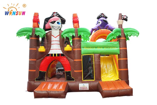 Winson WSC-384 inflatable pirate bounce house combo front view