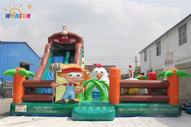 cheap farm inflatable jumping ground