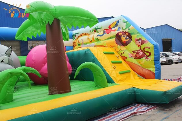 inflatable hippo wipeout obstacle course game wsp 353 6