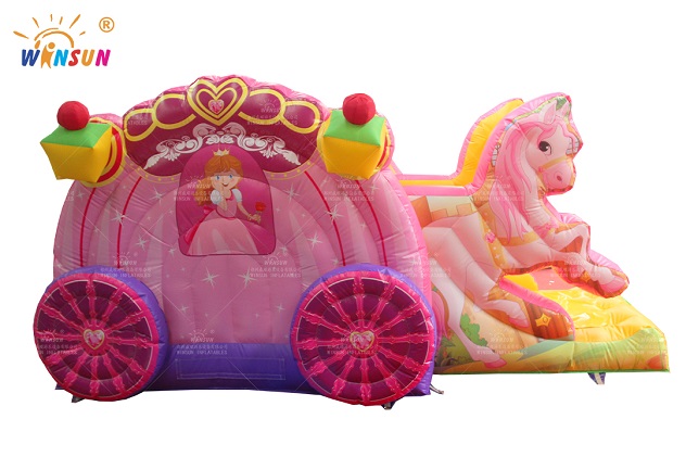 princess carriage inflatable bouncer with slide wsc 393 4
