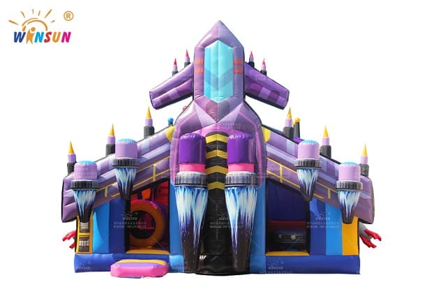 big rocket theme inflatable funand