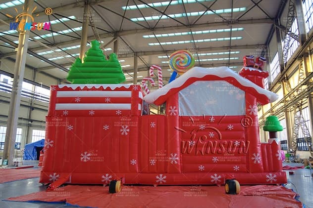 biggest indoor Christmas inflatable park