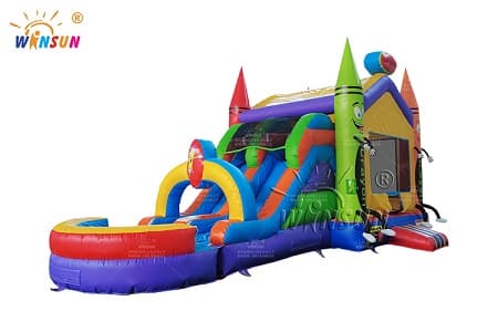 WSC-466 Inflatable Crayon Combo Wet Slide