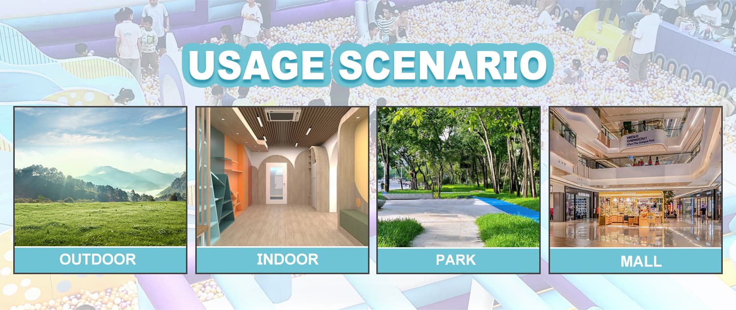 Inflatable water slide in UK outdoor setting