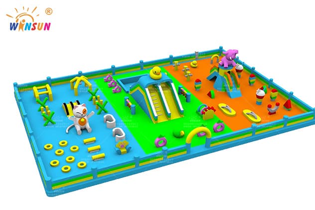 custom inflatable theme park for kids