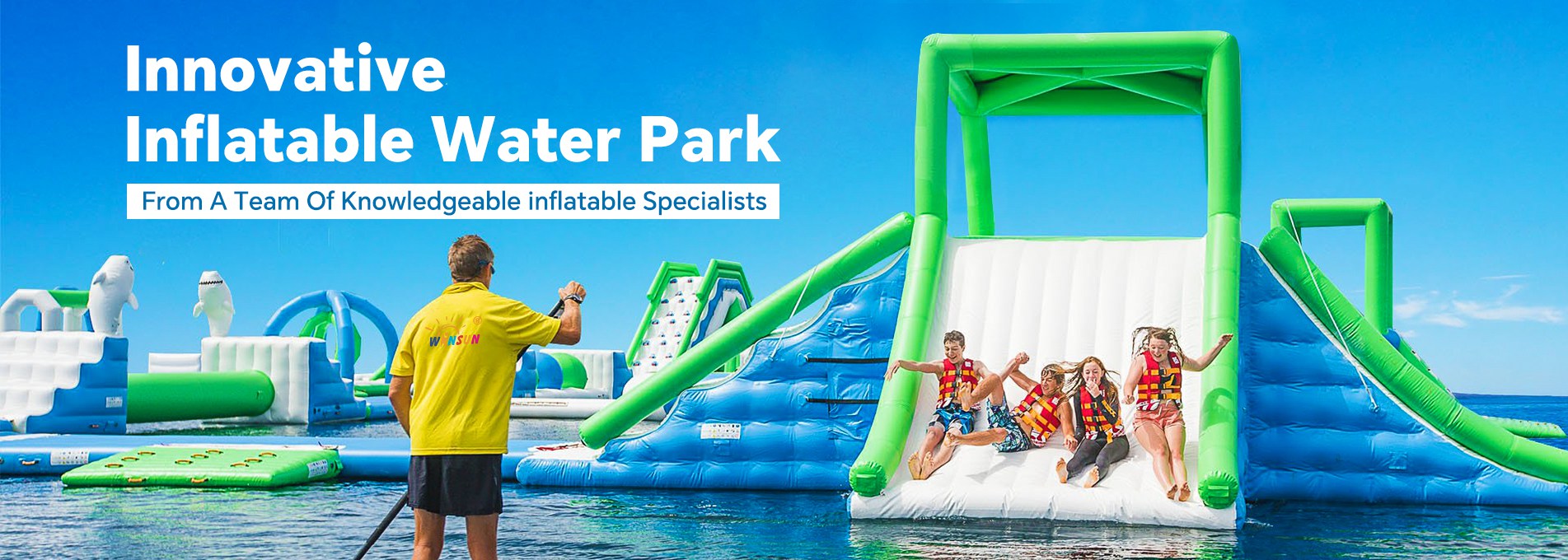 Commercial inflatable water park for sale UK - Winson Inflatables